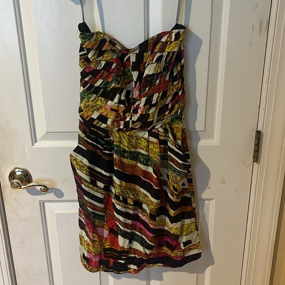 NWT Charlie Jade silk strapless dress size small - Picture 2 of 9